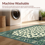 Lush Green Abstract Flourishes(Beige)