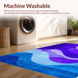 Ultra Soft Area Rug, Non Slip, Stain Resistant, Washable Area Rugs for Living Room, Bedroom, Chic Ombre Gradient Harmony(Purple)