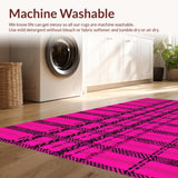 Ultra Soft Area Rug, Non Slip, Stain Resistant, Washable Area Rugs for Living Room, Bedroom, Trendy Whimsical Zebra Texture(Pink)