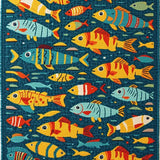 Ultra Soft Area Rug, Non Slip, Stain Resistant, Washable Area Rugs for Living Room, Bedroom, Multicolour Fishing Lure Boys Bedroom Rug(Blue)