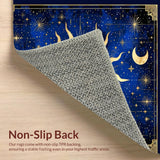 Ultra Soft Area Rug, Non Slip, Stain Resistant, Washable Area Rugs for Living Room, Bedroom, Stellar Dreamy Moonlit Pattern(Blue)
