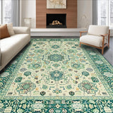 Ultra Soft Area Rug, Non Slip, Stain Resistant, Washable Area Rugs for Living Room, Bedroom, Charming Vintage Lattice Influence(Ivory)