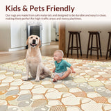 Beige Scallop Edge with Stylized Overlapping Fan Motif Design(Beige)