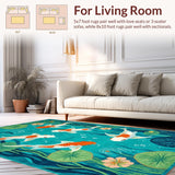 Lively Aqua Toned Decorative Scene(Blue)