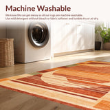 Ultra Soft Area Rug, Non Slip, Stain Resistant, Washable Area Rugs for Living Room, Bedroom, Warm Terracotta Earthy Aesthetic(Brown)