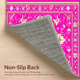 Playful Rustic Textured Welcome Mat(Pink)