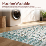 Ultra Soft Area Rug, Non Slip, Stain Resistant, Washable Area Rugs for Living Room, Bedroom, Entryway Non Slip(White)