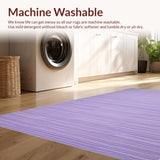 Ultra Soft Area Rug, Non Slip, Stain Resistant, Washable Area Rugs for Living Room, Bedroom, Sleek Monochrome Rustic Touch(Purple)