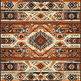 Ultra Soft Area Rug, Non Slip, Stain Resistant, Washable Area Rugs for Living Room, Bedroom, Stylish Cozy Southwestern Vibe(Orange)