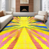 Ultra Soft Area Rug, Non Slip, Stain Resistant, Washable Area Rugs for Living Room, Bedroom, Striking Modern Swirling Pattern(Yellow)