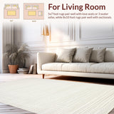 Ultra Soft Area Rug, Non Slip, Stain Resistant, Washable Area Rugs for Living Room, Bedroom, Chic Fluffy Softness for Interiors(Beige)