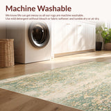 Beige Green Vintage Design Easy Clean Durable Non Shed(Beige)