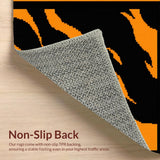 Ultra Soft Area Rug, Non Slip, Stain Resistant, Washable Area Rugs for Living Room, Bedroom, Dynamic Sports Theme Composition(Orange)