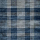 Artful Symmetrical Plaid Arrangement(Blue)