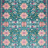 Ultra Soft Area Rug, Non Slip, Stain Resistant, Washable Area Rugs for Living Room, Bedroom, Contemporary Light Pink Ogee Pattern(Blue)