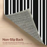 Stylish Earthy Tone Striped Accent(Black)