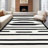 Ultra Soft Area Rug, Non Slip, Stain Resistant, Washable Area Rugs for Living Room, Bedroom, Vibrant Abstract Animal Print Inspiration(Black)