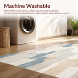 Ultra Soft Area Rug, Non Slip, Stain Resistant, Washable Area Rugs for Living Room, Bedroom, Beige Abstract Animal Design Area(Beige)
