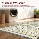 Ultra Soft Area Rug, Non Slip, Stain Resistant, Washable Area Rugs for Living Room, Bedroom, Stylish Neutral Animal Illustrations(Beige)