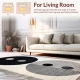 Elegant Circular Monochrome Motif(Black)