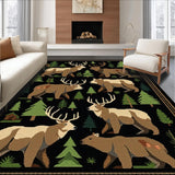 Elegant Earthy Leaf Motif(Black)