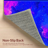 Ultra Soft Area Rug, Non Slip, Stain Resistant, Washable Area Rugs for Living Room, Bedroom, Transcendent Nebula Inspired Design(Blue)