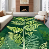 Ultra Soft Area Rug, Non Slip, Stain Resistant, Washable Area Rugs for Living Room, Bedroom, Rustic Textured Nature Theme(Green)