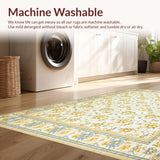 Ultra Soft Area Rug, Non Slip, Stain Resistant, Washable Area Rugs for Living Room, Bedroom, Blue Beige Area(Beige)