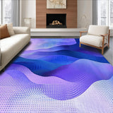 Ultra Soft Area Rug, Non Slip, Stain Resistant, Washable Area Rugs for Living Room, Bedroom, Gradient Playful Color Fusion(Purple)