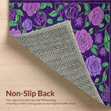 Ultra Soft Area Rug, Non Slip, Stain Resistant, Washable Area Rugs for Living Room, Bedroom, Luxurious Modern Artistic Blend(Purple)