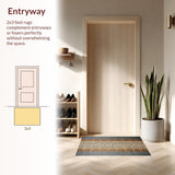 Ultra Soft Area Rug, Non Slip, Stain Resistant, Washable Area Rugs for Living Room, Bedroom, Sophisticated Textured Animal Prints(Beige)