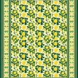Ultra Soft Area Rug, Non Slip, Stain Resistant, Washable Area Rugs for Living Room, Bedroom, Cozy Earthy Floral Arrangement(Yellow)