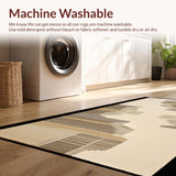 Ultra Soft Area Rug, Non Slip, Stain Resistant, Washable Area Rugs for Living Room, Bedroom, Bold Graphic Animal Artistry(Beige)