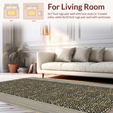 Ultra Soft Area Rug, Non Slip, Stain Resistant, Washable Area Rugs for Living Room, Bedroom, Contemporary Cheetah Inspired Design(Brown)