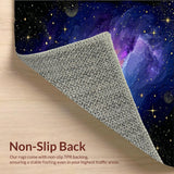 Ultra Soft Area Rug, Non Slip, Stain Resistant, Washable Area Rugs for Living Room, Bedroom, Galactic Starry Dreamlike Pattern(Purple)