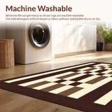 Ultra Soft Area Rug, Non Slip, Stain Resistant, Washable Area Rugs for Living Room, Bedroom, Contemporary Soft Textured Layers(Beige)