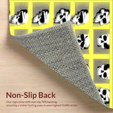 Ultra Soft Area Rug, Non Slip, Stain Resistant, Washable Area Rugs for Living Room, Bedroom, Eclectic Quirky Bone Pattern(Black)