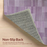 Ultra Soft Area Rug, Non Slip, Stain Resistant, Washable Area Rugs for Living Room, Bedroom, Trendy Mauve Monochromatic Visual Harmony(Purple)