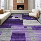 Ultra Soft Area Rug, Non Slip, Stain Resistant, Washable Area Rugs for Living Room, Bedroom, Sleek Ultra-Soft Sophisticated Touch(Purple)