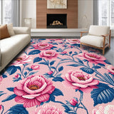 Ultra Soft Area Rug, Non Slip, Stain Resistant, Washable Area Rugs for Living Room, Bedroom, Pastel Honeycomb Home Office Plush Area Rug(Pink)