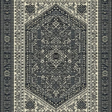 Ultra Soft Area Rug, Non Slip, Stain Resistant, Washable Area Rugs for Living Room, Bedroom, Shaggy Black Trellis Bedroom Carpet for Minimalist Living(Black)