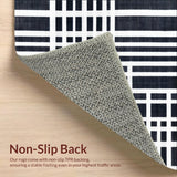 Chic Black And White Striped Area For Modern Decor Enthusiasts(Beige)