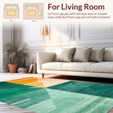 Ultra Soft Area Rug, Non Slip, Stain Resistant, Washable Area Rugs for Living Room, Bedroom, Abstract Gradient Floor Rug(Green)