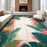 Ultra Soft Area Rug, Non Slip, Stain Resistant, Washable Area Rugs for Living Room, Bedroom, Colorful Abstract Boho Tapestry(Pink)