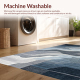 Ultra Soft Area Rug, Non Slip, Stain Resistant, Washable Area Rugs for Living Room, Bedroom, Abstract Monochrome Artistry Piece(Gray)