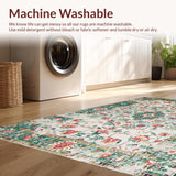 Cream Beige Distressed Artful Design(White)