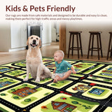 Ultra Soft Area Rug, Non Slip, Stain Resistant, Washable Area Rugs for Living Room, Bedroom, Charming Adventure Playground Aesthetic(Brown)