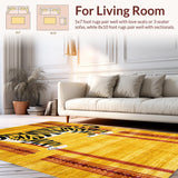Ultra Soft Area Rug, Non Slip, Stain Resistant, Washable Area Rugs for Living Room, Bedroom, Luxurious Bold Tiger Aesthetic(Yellow)
