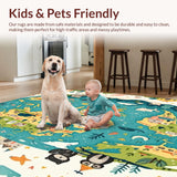 Cartoon Animals and Geographic Icons Round(Blue)