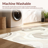 Elegant High Low Abstract Swirls(Beige)